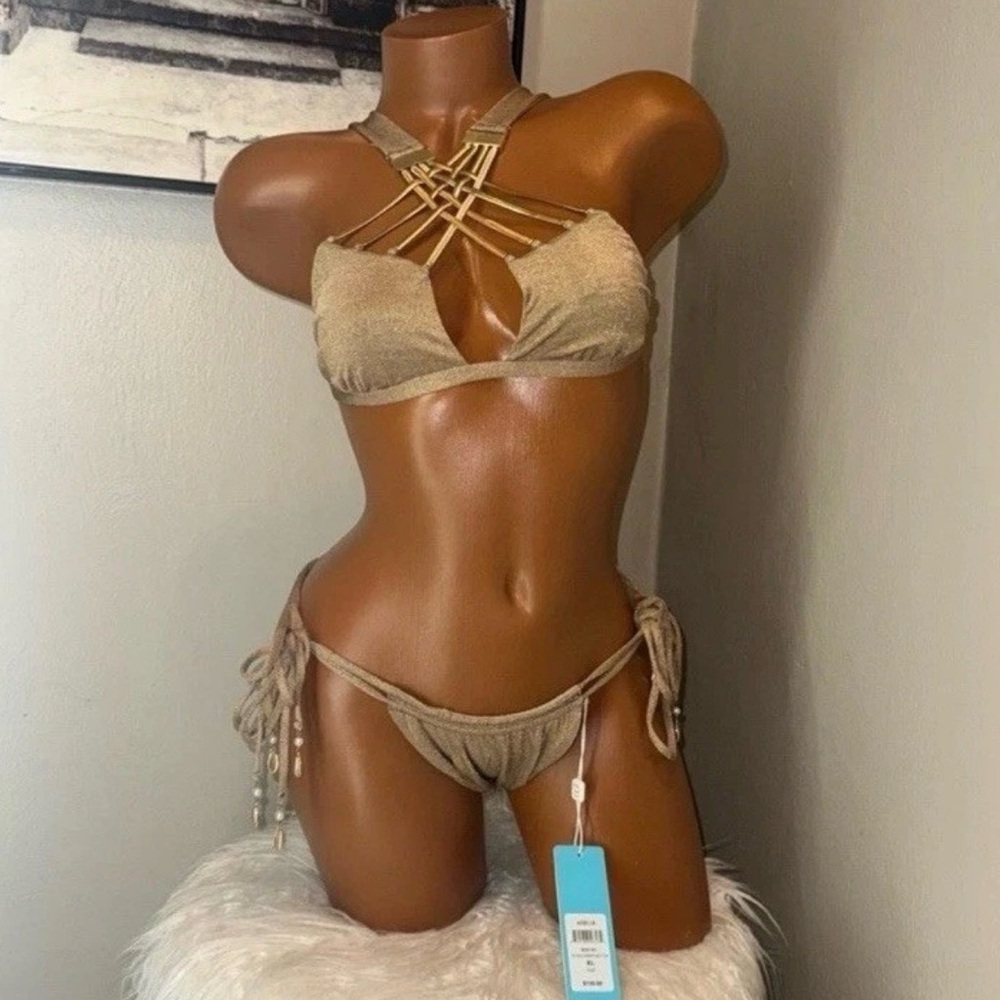 Beach Bunny Bronze Sexy Bikini Set